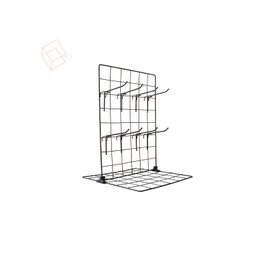 Expositor para Chaveiro e Bijuteria 0,30 X 0,40m com 8 Ganchos - Cor:preto - 3