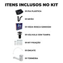 Ver imagem 2 de Pia Lavatório Plástico 4,8l Preta + Sifão Sanfonado Universal 61cm Preto + Torneira Branca + Veda Ro
