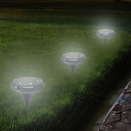 Luminária Solar Espeto Jardim 10 LEDs Sensor de Proximidade Branco Frio 2 Funções Escada - 8