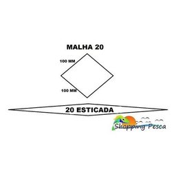 PANO DE REDE MALHA 20 0,50X100X48 100 METROS - 2