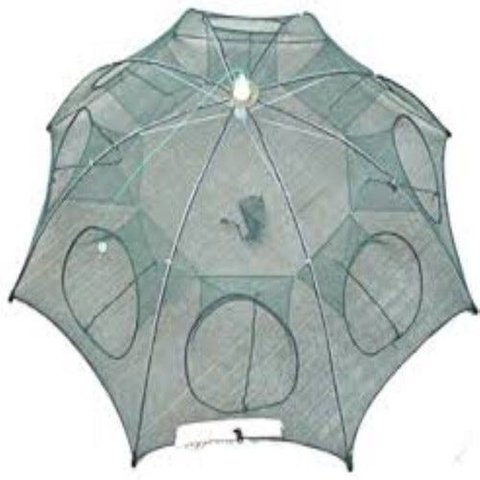 ARMADILHA COVO REDE RETRÁTIL 8 BOCAS, LAMBARI E CAMARÃO