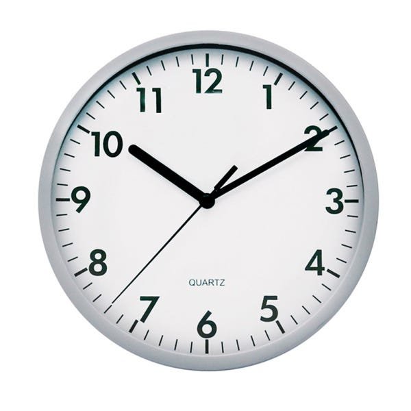 Relógio De Parede Redondo Quartz Prata 20cm- Yangzi - 1