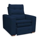 Ver imagem 4 de Poltrona do Papai Confortável Retrátil Reclinável Suede Srj:azul Marinho