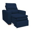 Ver imagem 3 de Poltrona do Papai Confortável Retrátil Reclinável Suede Srj:azul Marinho