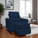 Ver imagem 1 de Poltrona do Papai Confortável Retrátil Reclinável Suede Srj:azul Marinho