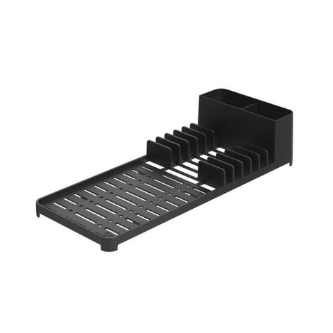 ESCORREDOR DE LOUÇA PRATOS COMPACTO PRETO COZINHA