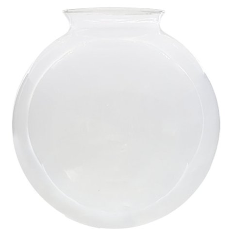 Globo de Vidro Transparente Esférico com Colar 10 X 20