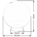 Ver imagem 2 de Globo de Vidro Transparente Esférico com Colar 10 X 20