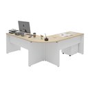 Ver imagem 7 de Conjunto Mesa de Escritório Conexão em L e Gaveteiro Volante 4 Gavetas 140cm Dubai e Branco Bege