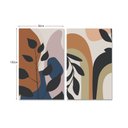 Ver imagem 2 de Conjunto 2 Quadros Decorativos Tela em Lona Minimalista com Ramos 100x60cm Para Sala Quarto