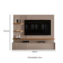 Ver imagem 4 de Rack com Painel Atena para TV de 65 Pol Fendi Natural