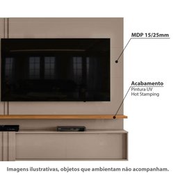 Rack com Painel Atena para TV de 65 Pol Fendi Natural - 2