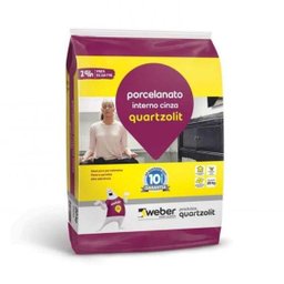 Argamassa Quartzolit Porcelanato Interno Cinza 20 Kg - 1