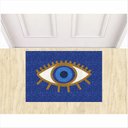 Ver imagem 1 de Tapete Capacho 60x40 Cm Olho Grego Decorativo Home Lar Porta Apartamento Casa Boas Energias.
