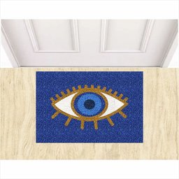 Tapete Capacho 60x40 Cm Olho Grego Decorativo Home Lar Porta Apartamento Casa Boas Energias. - 1