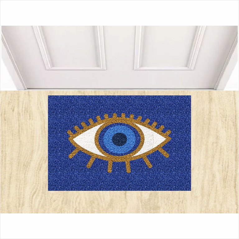 Tapete Capacho 60x40 Cm Olho Grego Decorativo Home Lar Porta Apartamento Casa Boas Energias.