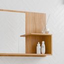 Ver imagem 3 de \Conjunto Gabinete Banheiro Completo Suspensa Nicho Balcão Kit Aéreo 1 Porta Clássica