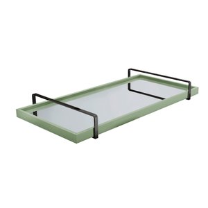 Bandeja Decorativa Espelhada Lf017 Verde/preto