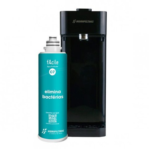 Purificador de Água Facile C7 Preto Hidrofiltros