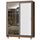 Ver imagem 3 de Guarda-roupa Solteiro Madesa Dallas 2 Portas de Correr com Espelho 2 Gavetas com Pés - Rustic/