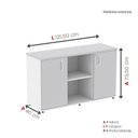Ver imagem 4 de Armário Credenza 2 Portas Pivotante P25 Branco/Cinza