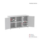 Ver imagem 7 de Armário Credenza 2 Portas Pivotante P25 Branco/Cinza
