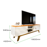 Rack Viena 1.8 P/ Tv até 75 Pol Sala de Estar-oferta:off White/freijó - 6