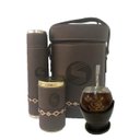 Ver imagem 1 de Kit Chimarrão Completo Uruguaio Cuia, bomba, Mateira 1 Litro, Porta erva e Garrafa Térmica