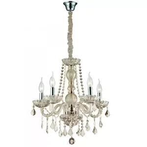 Lustre Cristal para 5 Lâmpadas Bronzearte