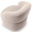 Ver imagem 6 de Kit 02 Poltronas Giratória Orgânica para Sala de Estar Living Helena L02 Suede Bege - Lyam Decor