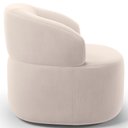Ver imagem 4 de Kit 02 Poltronas Giratória Orgânica para Sala de Estar Living Helena L02 Suede Bege - Lyam Decor