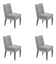 Ver imagem 1 de Kit 4 Cadeiras de Jantar Germany Corino Cinza Dominic Decor