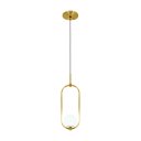 Ver imagem 1 de Luminária Pendente Minimalista Decoração Luxo Dourada 1701