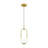 Luminária Pendente Minimalista Decoração Luxo Dourada 1701 - 1