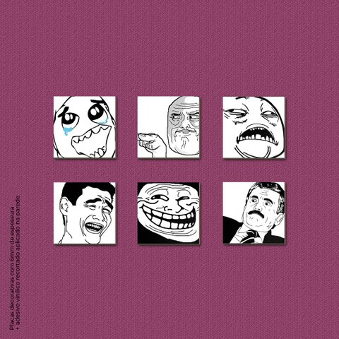 Memes - Módulo Decorativo com 4 Peças