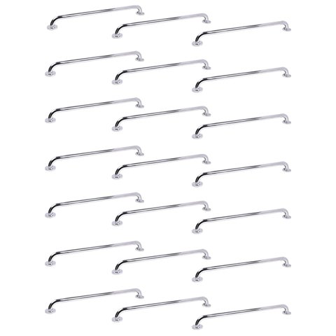 Alça de Apoio Barra 70cm Inox Kit 20 Unidades Acessibilidade Idoso Cadeirante Deficiente Banheiro Bo