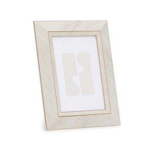 Porta-retratos em Poliestireno e Vidro Bege - 10x15