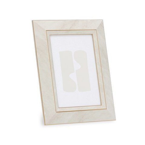 Porta-retratos em Poliestireno e Vidro Bege - 10x15