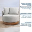 Ver imagem 7 de Poltrona Base Giratória e Estofada com Almofadas Decorativas Vilani Yescasa