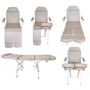Ver imagem 4 de Kit Podologia Bege Cadeira Maca Mocho Carrinho e Bandejas Fiscomed Kit para Podologia