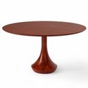 Ver imagem 5 de Mesa Redonda Mahal 4 Lugares Base Madeira Maciça Tampo com Lâmina Natural 120 cm Cor Castanho