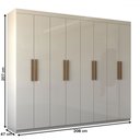 Ver imagem 4 de Guarda-roupa Casal Nirvana 8 Portas 4 gavetas Branco - Panorama Móveis