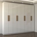 Ver imagem 6 de Guarda-roupa Casal Nirvana 8 Portas 4 gavetas Branco - Panorama Móveis