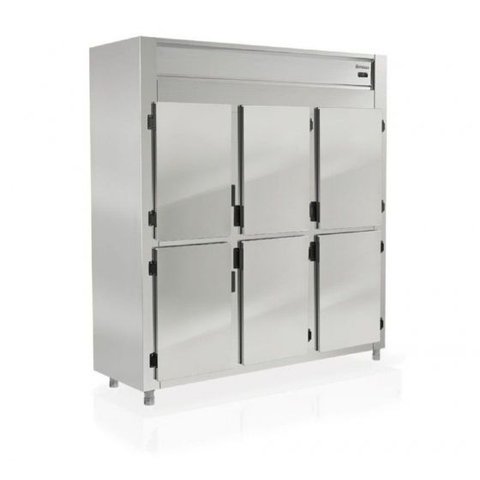 Geladeira Comercial 6 Portas Inox 1553L Gelopar Grep-6P Ai 220V