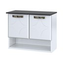 Ver imagem 2 de Gabinete de Banheiro com Tampo e 2 Portas Suspenso 70,5cm Multimóveis Cr10143 Branco