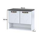 Ver imagem 3 de Gabinete de Banheiro com Tampo e 2 Portas Suspenso 70,5cm Multimóveis Cr10143 Branco