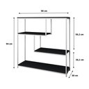 Ver imagem 4 de Estante Brooklyn Baixa 04 Prateleiras 94x90x30cm