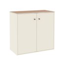Ver mais imagens de Conjunto de Escritório Noruega 7 Livreiro 1 Buffet e 8 Mesas 90cm - Via Nossa - Off White e Cedro