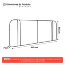 Ver imagem 4 de Cabeceira Painel Orgânico Cama Box Queen Size Flay 160cm Dobrável Linho Bege - Desk Design