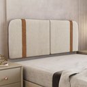 Ver imagem 1 de Cabeceira Painel Orgânico Cama Box Queen Size Flay 160cm Dobrável Linho Bege - Desk Design